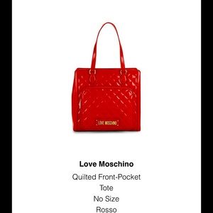 Love Moschino quilted tote in red❤️❤️❤️